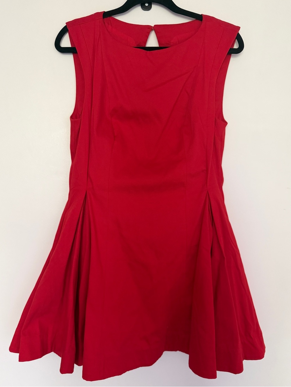 Anthropologie Maeve Bright Red Sleeveless Fit-and-Flare Dress
